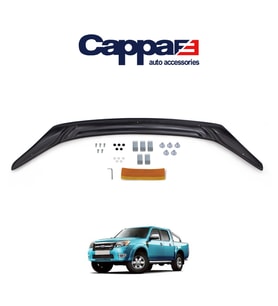 CAPPAFE Ford Ranger Ön Kaput Koruyucu Rüzgarlık 4mm Parlak Siyah 2009-2011