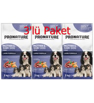 Pronature Mother&Baby Kuru Köpek Maması (Mini) Kuzu Etli 3 Kg*3 Adet (Kahverengi)