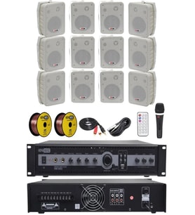 Lastvoice High Voice Paket-5 Bölgeli Anfi ve Duvar Hoparlör Ses Anons Sistemi Seti