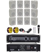 Lastvoice High Voice Paket-5 Bölgeli Anfi ve Duvar Hoparlör Ses Anons Sistemi Seti