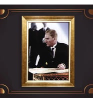 Altın Varaklı Çerçeveli Paspartulu Atatürk Tablo DC0841 (Gold)