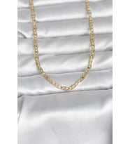 CM 14K Gold Renk Lazer Kesim Zincirli Model 60 cm Kadın Kolye - TJ-BKO10981
