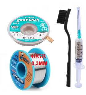 Mechanic Lehim Teli 63sn/37pb Uyumlu Flux %1-3 40gr 03mm, Cp3515-3,5 Set1 4in1 Arada