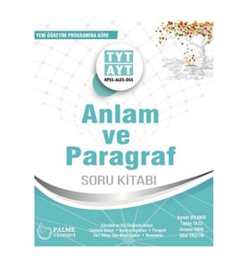 Palme Yks Tyt Ayt Anlam Ve Paragraf Soru Kitabı Yeni