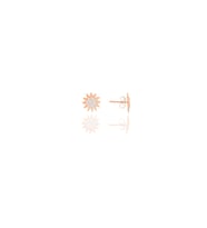 Söğütlü Silver Gümüş rose  zirkon taşlı mini güneş küpe