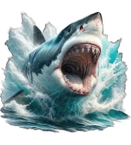 19 Cm Dev Köpek Balığı Megaladon Resmi Araba Sticker Yapıştırması MDX2