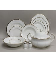 Monno Oro Gold Bone China 59 Parça 12 Kişilik 9959F28 Dekor Yemek Takımı 