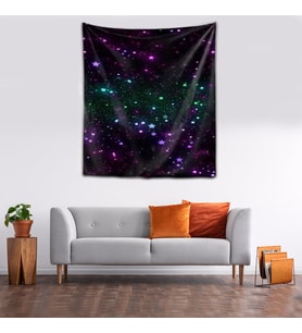 Uzay Space Galaxy Yıldızlar Yıkanabilir Leke Tutmaz Kumaş Duvar Örtüsü Duvar Halısı Tapestry (Karışık)