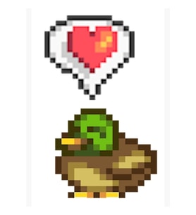 Stardew Valley Mutlu Ördek Tablo Ahşap Poster Dekoratif