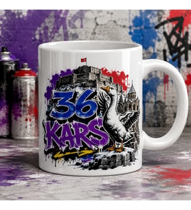 Kars Temalı Memleket Kupası – 36 Kars Kazı Kars Kalesi Graffiti Sokak Sanatı Baskılı Seramik Kupa