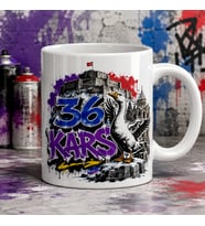 Kars Temalı Memleket Kupası – 36 Kars Kazı Kars Kalesi Graffiti Sokak Sanatı Baskılı Seramik Kupa