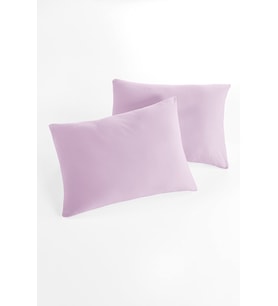 Örme %100 Pamuk Flaplı 2 Adet Yastık Kılıfı 50×70 Cm (Lila)