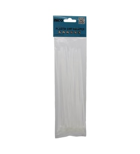 25PCS BEYAZ 3.6X200MM PLASTİK CIRT KELEPÇE (5343)