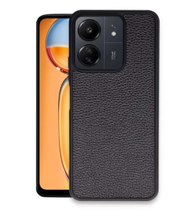 Redmi 13C Kılıf Aras Deri Kapak - Siyah