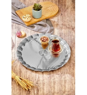 Cooker CKR3903 Gümüş Renk Metal Tepsi 35 cm