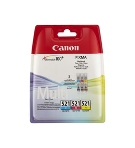 Clı-521 Cyan-magenta-yellow Mavi-kırmızı-sarı 3'lü Multipack Mürekkep Kartuş