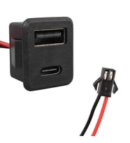 Ayt IC-266T-4 Pano Tip Kare Type-C + Ucb Şarj Soketi Bağlantı Modülü Oto Araç Tır Otobüs Uyumlu