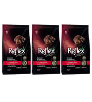 Reflex Plus Orta Büyük Irk Kuzulu Pirinçli Yavru Köpek Maması 3 Kg 3 Adet