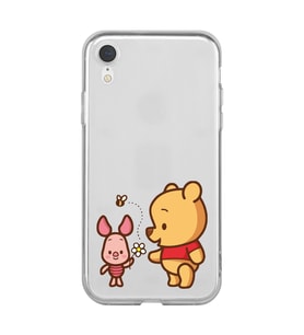 Iphone XR Uyumlu Pooh & Piglet Tasarımlı Şeffaf Telefon Kılıfı