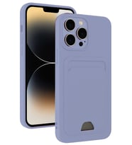 Newface Apple iPhone 13 Pro Kılıf Kelvin Kartvizitli Silikon - Lila