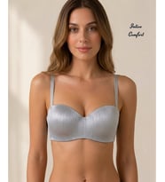 SoftLift C Cup Destekli Balenli Lazer Kesim Straplez Lotus Kesim Askılı Parlak İthal Sütyen