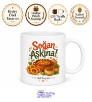 Soğan Yemeği Sevenlere Özel Tasarım Kupa Bardak Komik Hediye Mug