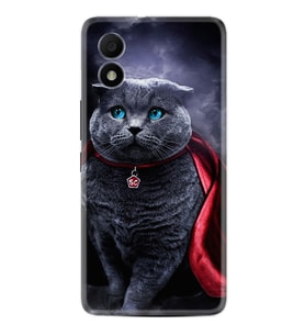 TCL 303 Kılıf Silikon Desen Özel Seri Super Cat 1666