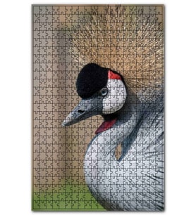 Cakapuzzle Gri Taçlı Turna Kuşu Görseli Puzzle Yapboz MDF (Ahşap) (120 Parça)