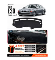 BMW E39 (1995-2003) Uyumlu Torpido Örtüsü Torpido Kılıfı - Siyah