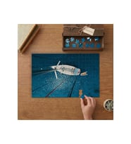 Yukarından Çekim Gemi Tasarımı 240 parça Ahşap Puzzle Ahşap Kutuda MP03693