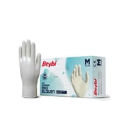 Beybi Lateks Pudrasız Eko (M) Medium Beden Muayene Eldiven 100lü Paket