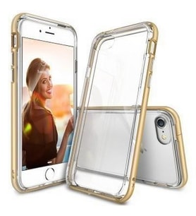 Ringke Frame iPhone 7 ile Uyumlu Çerçeveli Bumper Kılıf Royal Gold