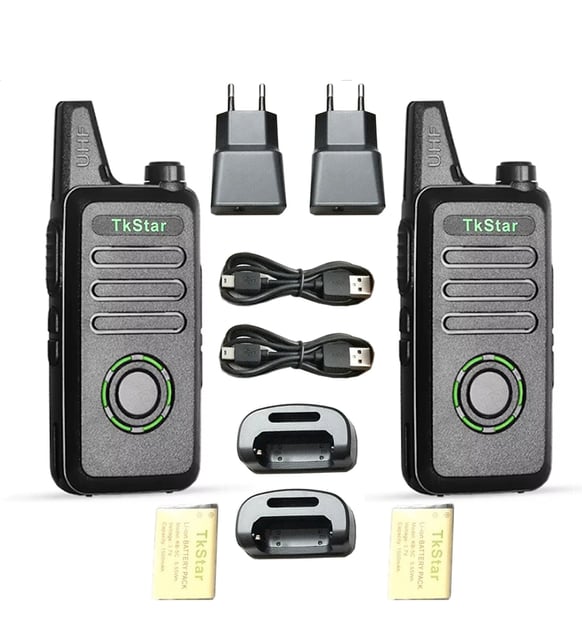 2 Adet Baofeng Telsiz Tkstar Redline Wln C1 Plus Baofeng Type-C Şarjlı Pmr 446 Türkçe Konuşan LCD Göstergeli El Telsizi