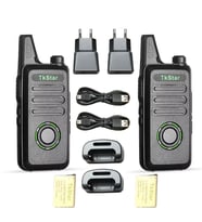 2 Adet Baofeng Telsiz Tkstar Redline Wln C1 Plus Baofeng Type-C Şarjlı Pmr 446 Türkçe Konuşan LCD Göstergeli El Telsizi