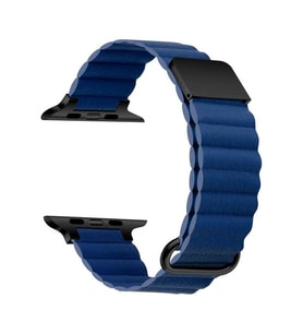 Apple Watch 38mm KRD-78 Suni Deri Kordon (Lacivert)