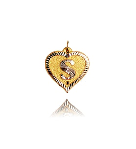 0.25 Gram 14 Ayar Ş Harfi Kalp Kolye Ucu