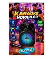 6.5 İnç Kablosuz Karaoke Hoparlör Mikrofonlu RGB Işıklı Bluetooth Taşınabilir Speaker