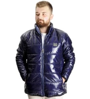 Mode XL Büyük Beden Erkek Mont Kapitone 23608 İndigo