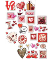Sevgililer Günü 14 Şubat Valentines Day Temalı Sticker Seti