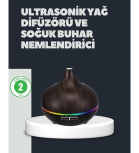 550ML Ultrasonik Hava Nemlendirici ve Aromaterapi Difüzörü