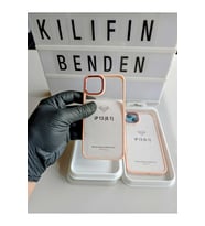 İphone 13 / 14 Uyumlu Şeffaf Vakumlu Kenarları Renkli Kılıf Modeli