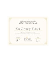 Altın ve Bej Estetik Şık Atölye Sertifikası