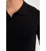 Erkek Slim Fit Fitilli Polo Yaka Triko T-Shirt