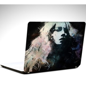 Siyah Beyaz Laptop Sticker 15.4 inch (37X26CM)