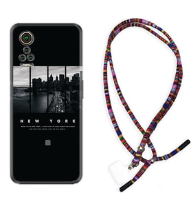 General Mobile GM 21 Pro GM 22 Pro Plus Kılıf Boyun Asklı Rasta Silikon New York 1612