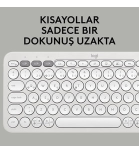 Logitech Pebble Keys 2 K380S 920-011860 Beyaz Kablosuz Klavye Outlet