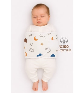 Yarım Kundak Bebek Kundağı Yenidoğan Kemer Kundak %100 Pamuk Yazlık 0-4 Ay
