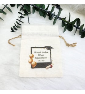 30 Adet Mezuniyet Baskılı 9x12 cm  Baskılı Lavanta Kesesi Hediyelik-