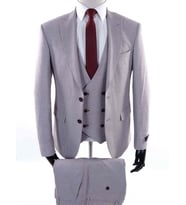 Jan Carlucci Slimfit Yelekli Drop 6 Takım (Bordo)