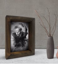 BK Gift Atatürk Tasarımlı Dekoratif Doğal Masif Ahşap Çerçeve 15x20cm-17 (Beyaz)